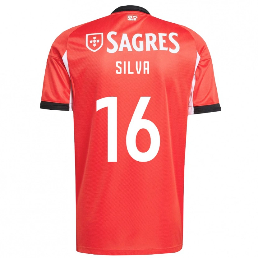 Danxen Mujer Camiseta Manu Silva #16 Rojo Blanco 1ª Equipación 2025/26 La Camisa