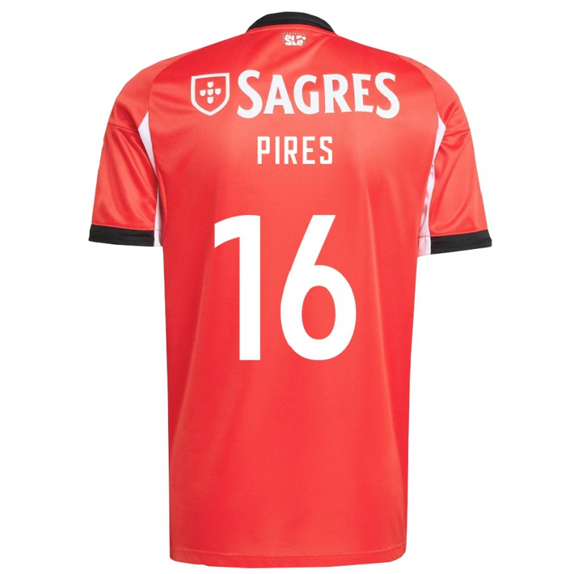 Danxen Mujer Camiseta Rodrigo Pires #16 Rojo Blanco 1ª Equipación 2025/26 La Camisa
