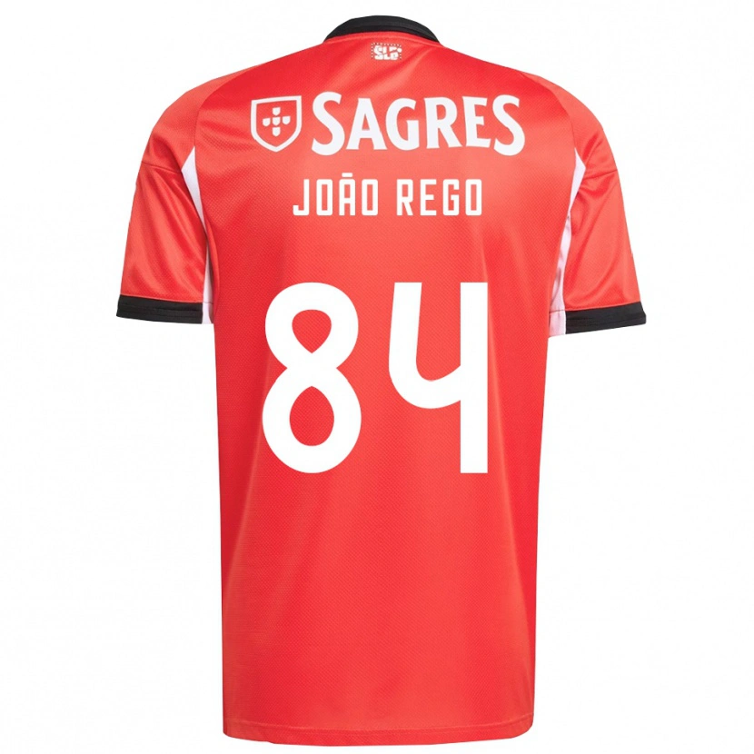 Danxen Mujer Camiseta João Rego #84 Rojo Blanco 1ª Equipación 2025/26 La Camisa