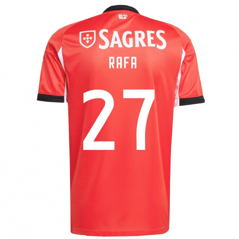 Danxen Mujer Camiseta Rafa Silva #27 Rojo Blanco 1ª Equipación 2025/26 La Camisa