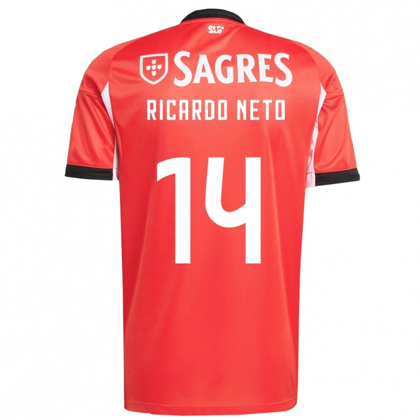 Danxen Mujer Camiseta Ricardo Neto #14 Rojo Blanco 1ª Equipación 2025/26 La Camisa