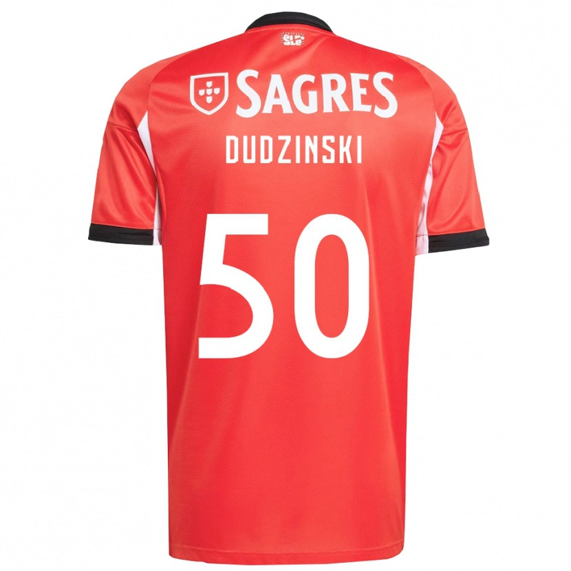 Danxen Mujer Camiseta Marcel Dudzinski #50 Rojo Blanco 1ª Equipación 2025/26 La Camisa