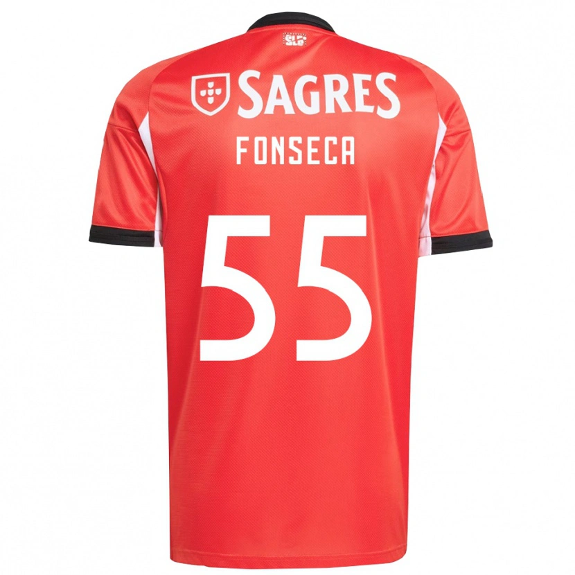 Danxen Mujer Camiseta João Fonseca #55 Rojo Blanco 1ª Equipación 2025/26 La Camisa