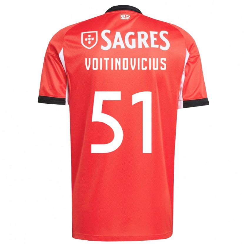 Danxen Mujer Camiseta Arnas Voitinovičius #51 Rojo Blanco 1ª Equipación 2025/26 La Camisa