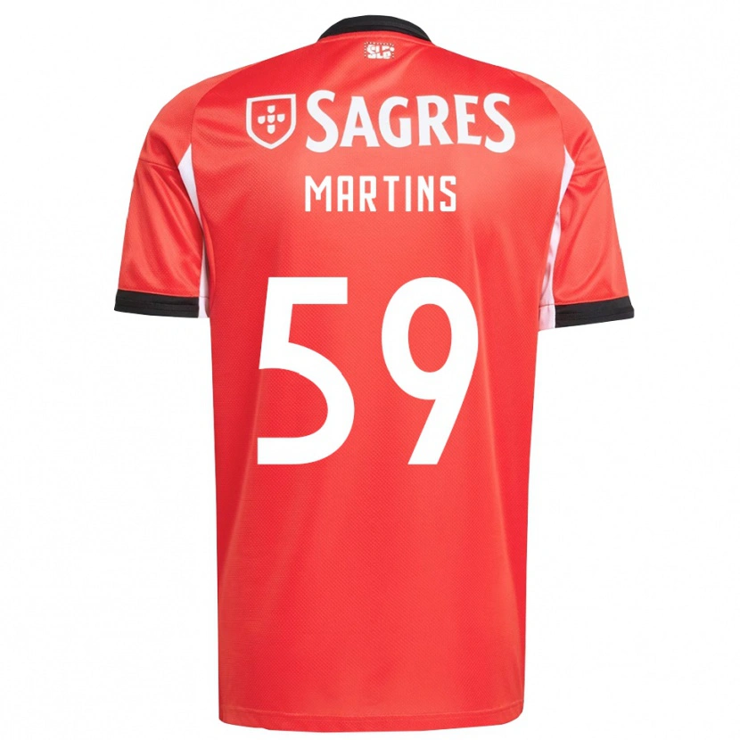 Danxen Mujer Camiseta Leandro Martins #59 Rojo Blanco 1ª Equipación 2025/26 La Camisa