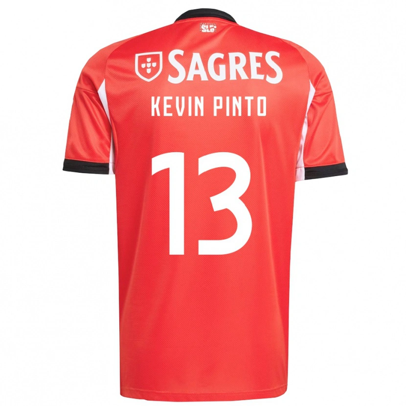 Danxen Mujer Camiseta Kevin Pinto #13 Rojo Blanco 1ª Equipación 2025/26 La Camisa