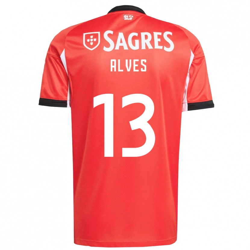 Danxen Mujer Camiseta Lúcia Alves #13 Rojo Blanco 1ª Equipación 2025/26 La Camisa