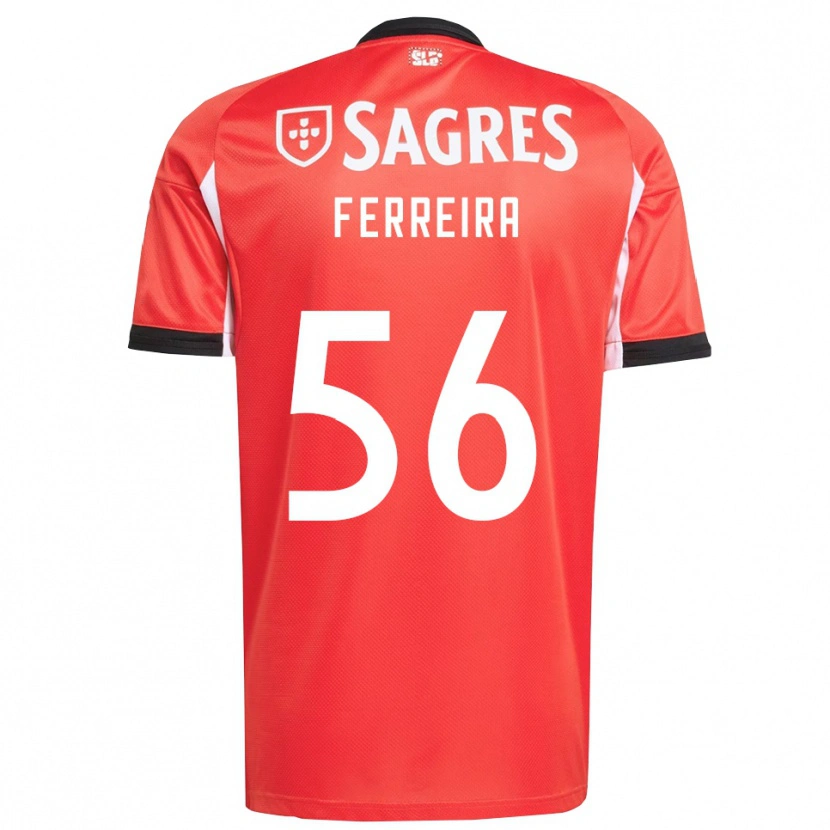 Danxen Mujer Camiseta Martim Ferreira #56 Rojo Blanco 1ª Equipación 2025/26 La Camisa