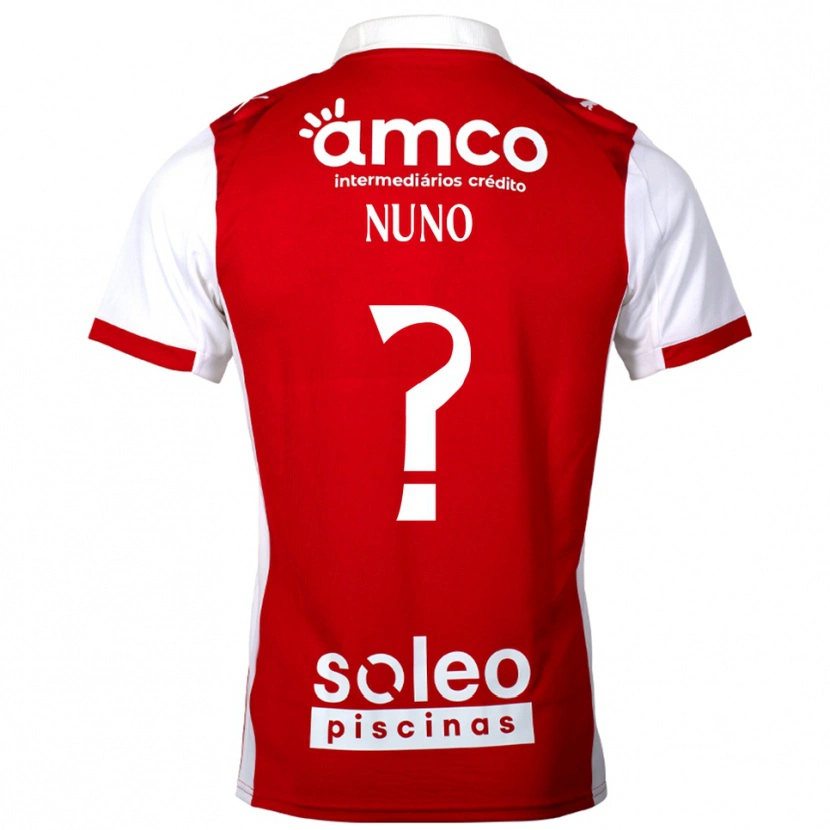 Danxen Mujer Camiseta Nuno Teixeira #0 Rojo Blanco 1ª Equipación 2025/26 La Camisa