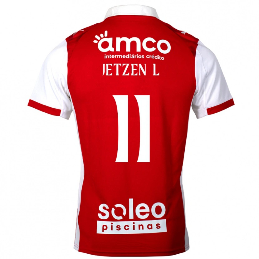 Danxen Mujer Camiseta Jetzen Lopez #11 Rojo Blanco 1ª Equipación 2025/26 La Camisa