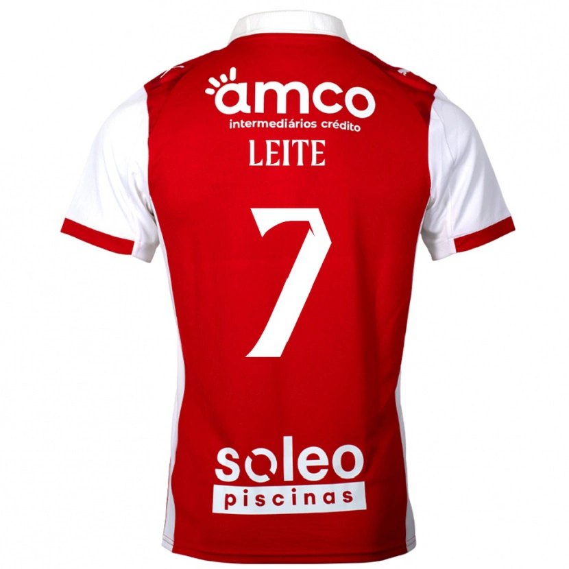 Danxen Mujer Camiseta Afonso Leite #7 Rojo Blanco 1ª Equipación 2025/26 La Camisa