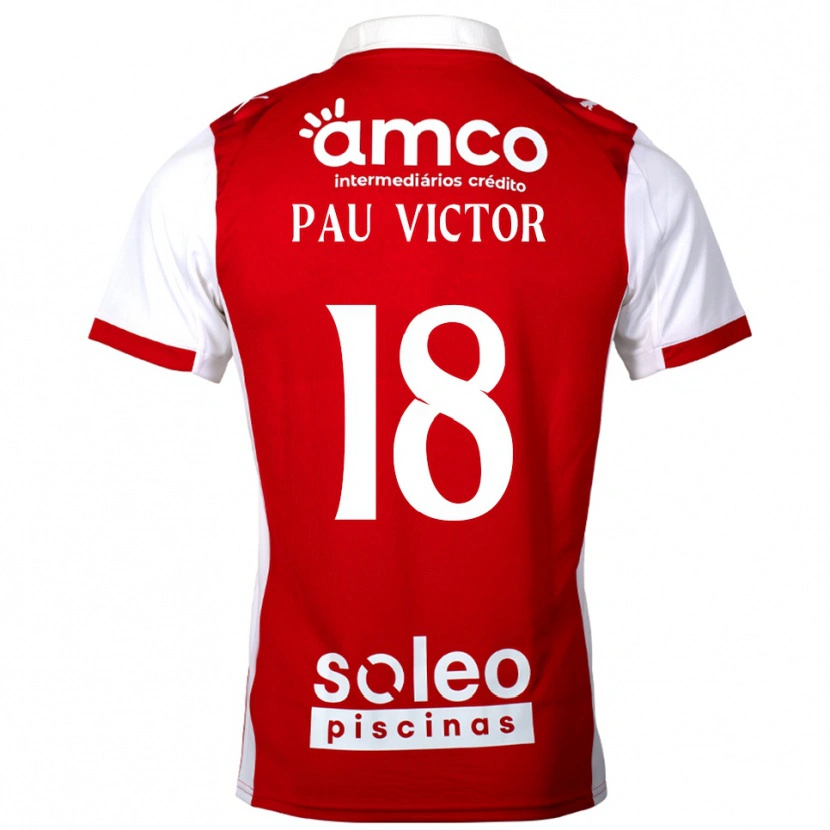 Danxen Mujer Camiseta Pau Víctor #18 Rojo Blanco 1ª Equipación 2025/26 La Camisa