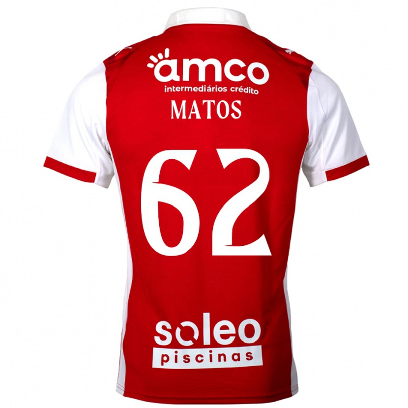 Danxen Mujer Camiseta Nuno Matos #62 Rojo Blanco 1ª Equipación 2025/26 La Camisa