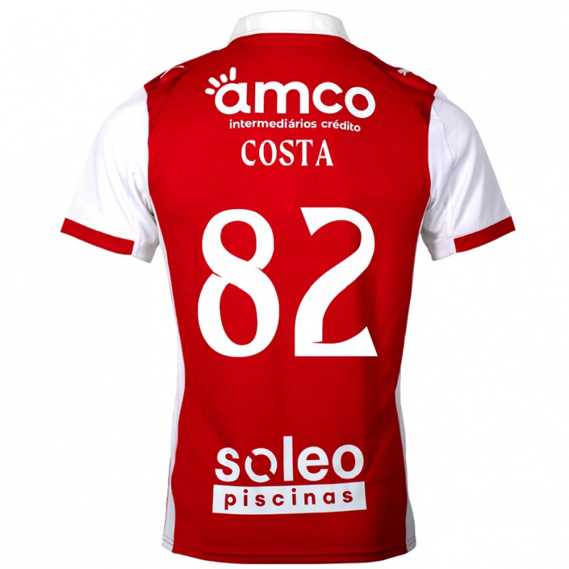 Danxen Mujer Camiseta Gui Costa #82 Rojo Blanco 1ª Equipación 2025/26 La Camisa