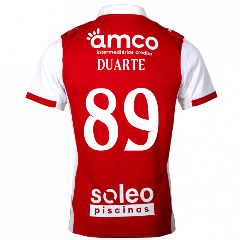 Danxen Mujer Camiseta Afonso Duarte #89 Rojo Blanco 1ª Equipación 2025/26 La Camisa