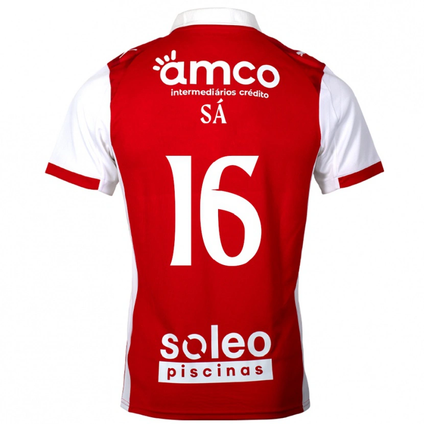 Danxen Mujer Camiseta Manuel Sá #16 Rojo Blanco 1ª Equipación 2025/26 La Camisa