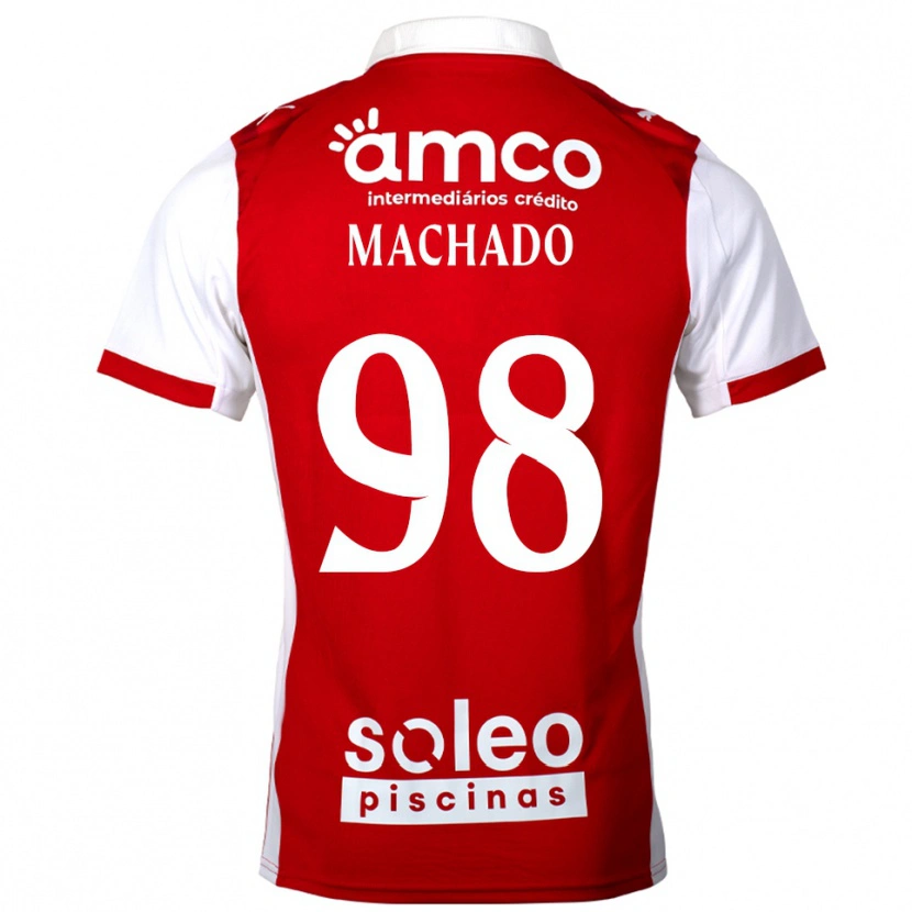 Danxen Mujer Camiseta Gonçalo Machado #98 Rojo Blanco 1ª Equipación 2025/26 La Camisa