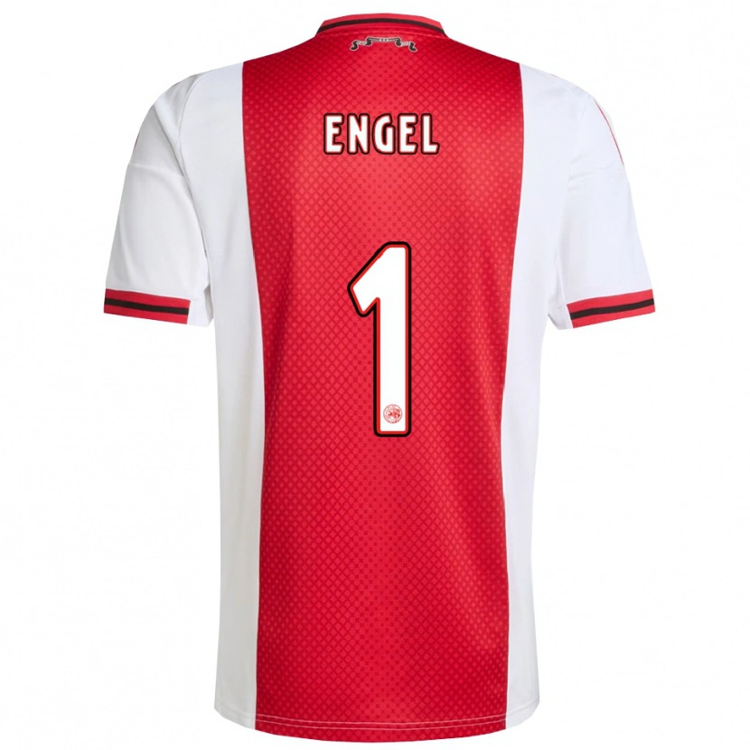 Danxen Mujer Camiseta Mark Engel #1 Rojo Blanco 1ª Equipación 2025/26 La Camisa