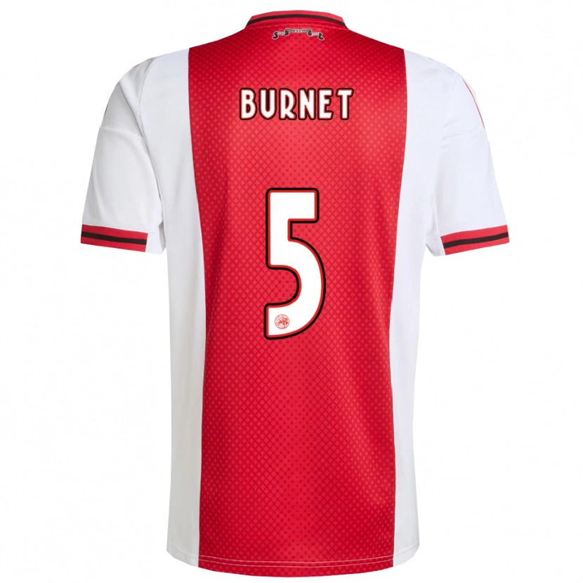 Danxen Mujer Camiseta Lorenzo Burnet #5 Rojo Blanco 1ª Equipación 2025/26 La Camisa