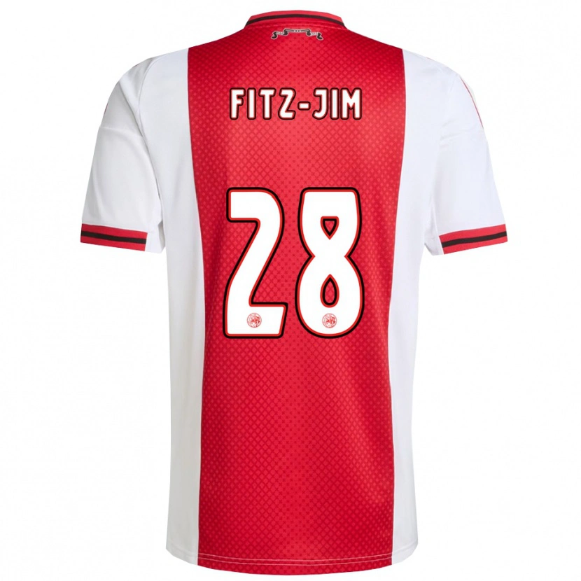 Danxen Mujer Camiseta Kian Fitz-Jim #28 Rojo Blanco 1ª Equipación 2025/26 La Camisa