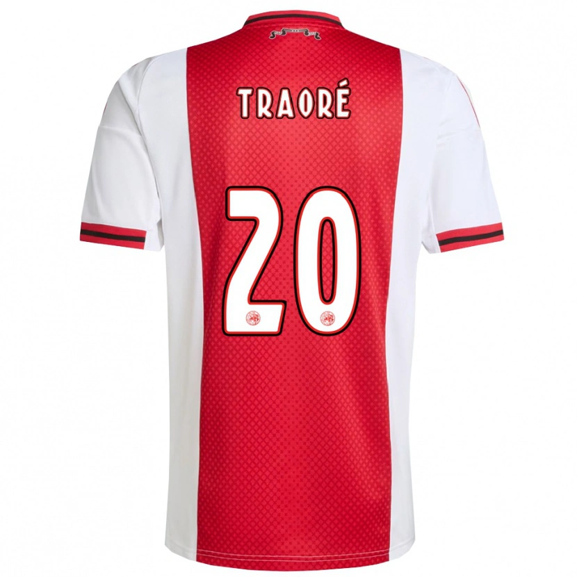 Danxen Mujer Camiseta Bertrand Traoré #20 Rojo Blanco 1ª Equipación 2025/26 La Camisa