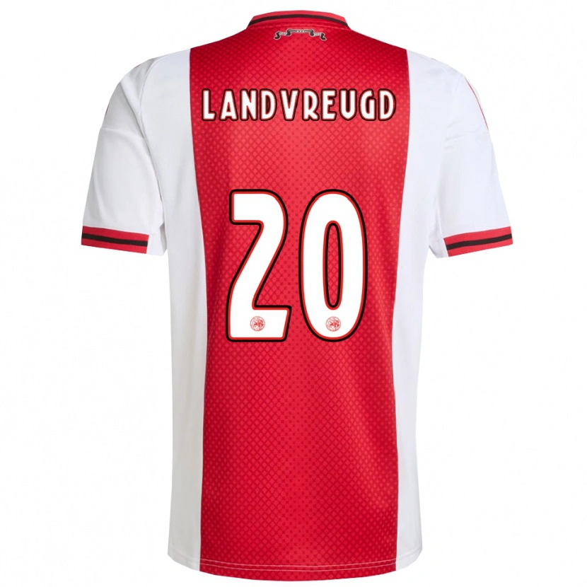 Danxen Mujer Camiseta Nafairon Landvreugd #20 Rojo Blanco 1ª Equipación 2025/26 La Camisa
