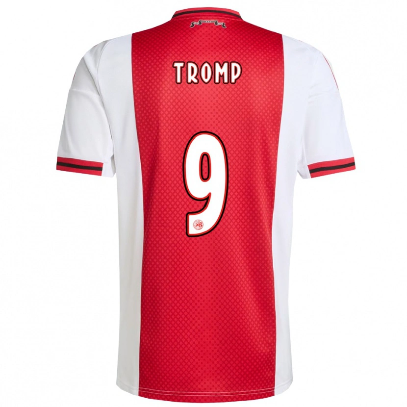 Danxen Mujer Camiseta Nikita Tromp #9 Rojo Blanco 1ª Equipación 2025/26 La Camisa