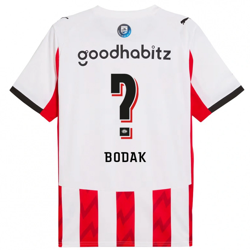 Danxen Mujer Camiseta Tyrick Bodak #0 Rojo Blanco 1ª Equipación 2025/26 La Camisa