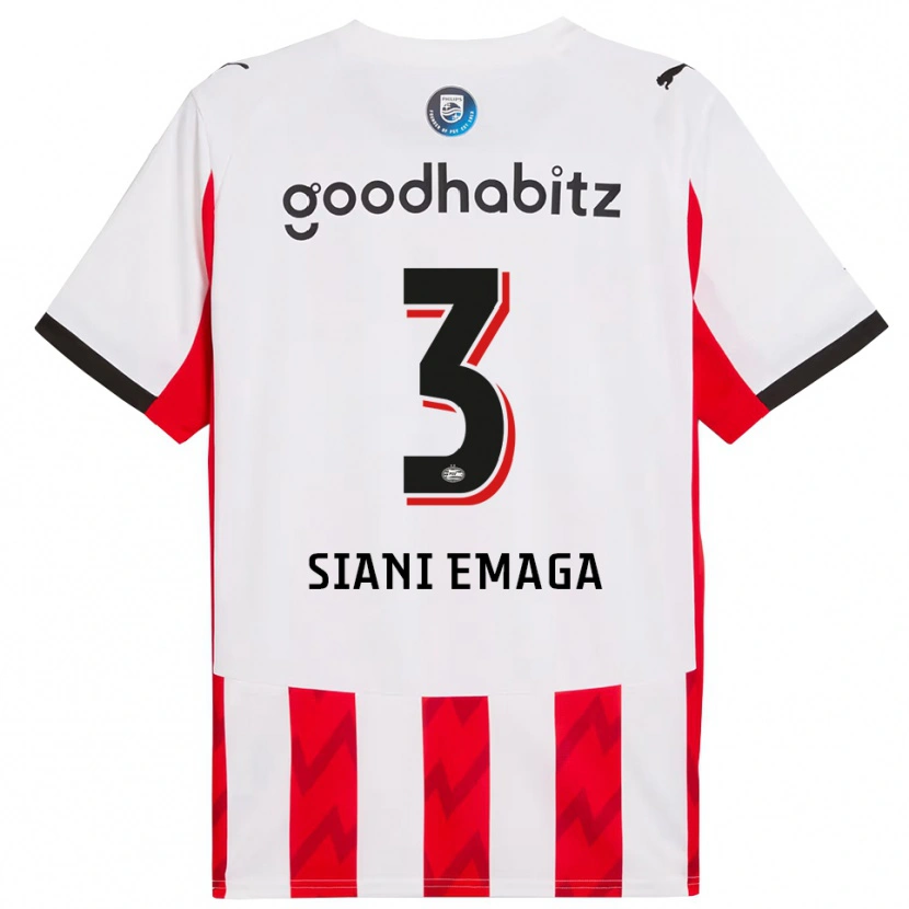 Danxen Mujer Camiseta Ezechiel Siani Emaga #3 Rojo Blanco 1ª Equipación 2025/26 La Camisa