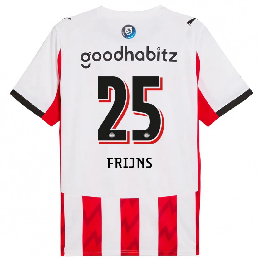 Danxen Mujer Camiseta Emma Frijns #25 Rojo Blanco 1ª Equipación 2025/26 La Camisa