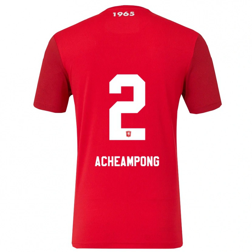 Danxen Mujer Camiseta Sage Acheampong #2 Rojo Blanco 1ª Equipación 2025/26 La Camisa