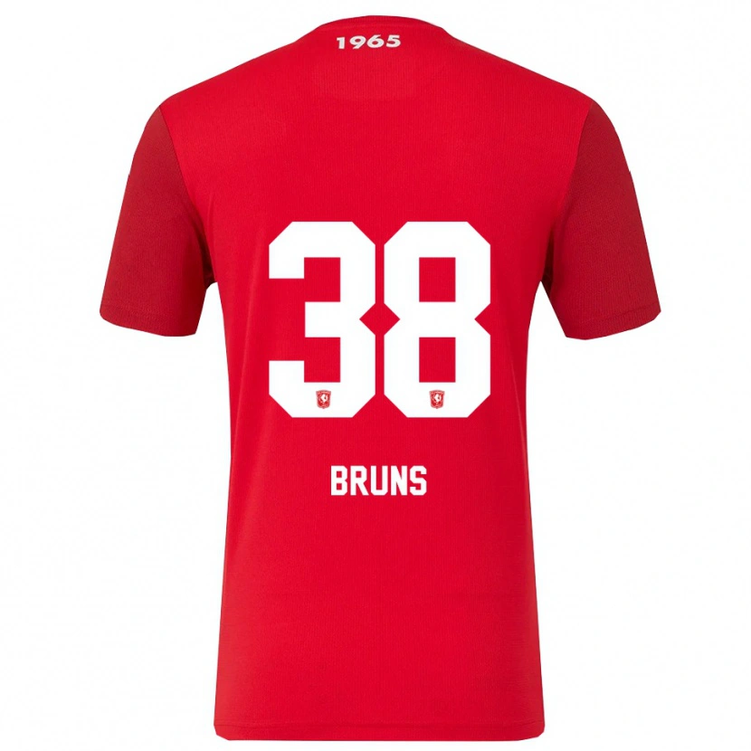 Danxen Mujer Camiseta Max Bruns #38 Rojo Blanco 1ª Equipación 2025/26 La Camisa