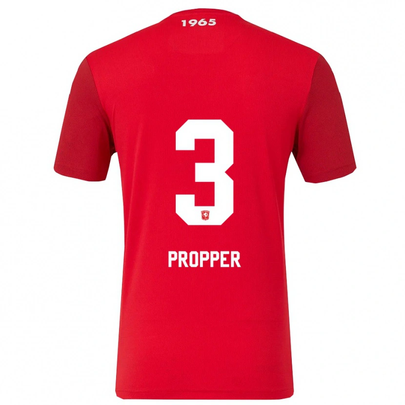 Danxen Mujer Camiseta Robin Pröpper #3 Rojo Blanco 1ª Equipación 2025/26 La Camisa
