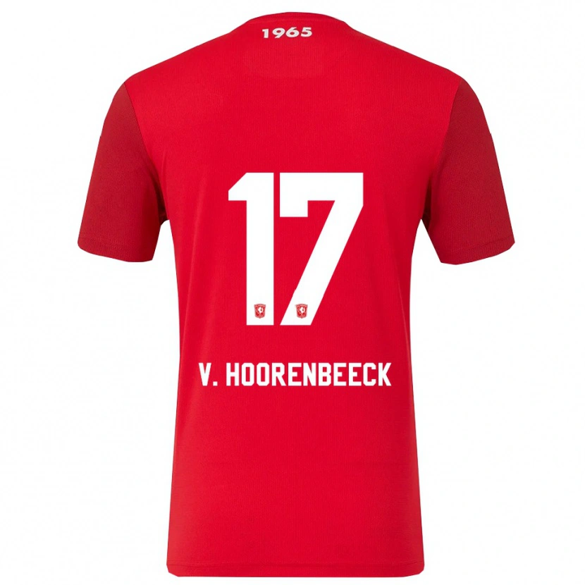 Danxen Mujer Camiseta Alec Van Hoorenbeeck #17 Rojo Blanco 1ª Equipación 2025/26 La Camisa