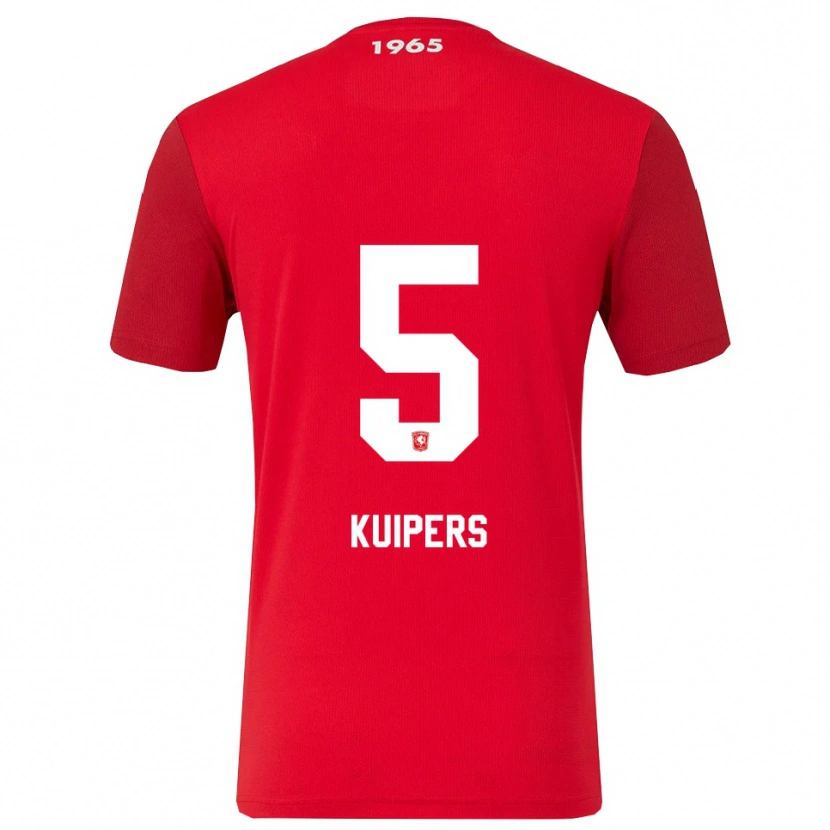 Danxen Mujer Camiseta Bas Kuipers #5 Rojo Blanco 1ª Equipación 2025/26 La Camisa