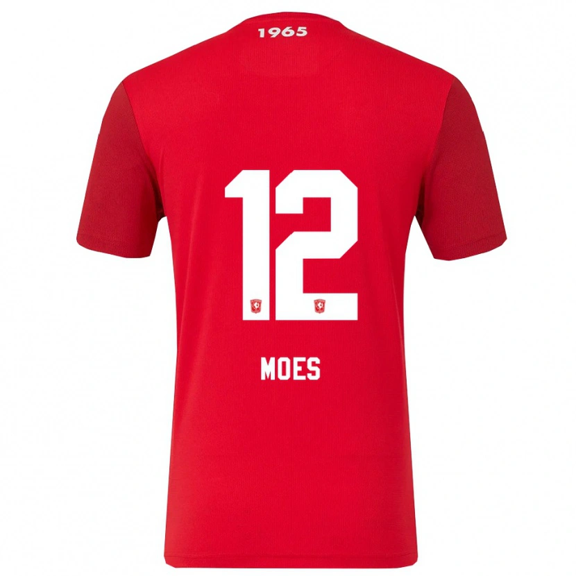 Danxen Mujer Camiseta Lucas Moes #12 Rojo Blanco 1ª Equipación 2025/26 La Camisa