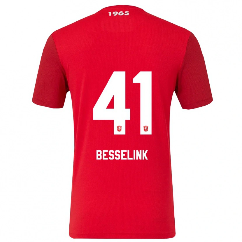 Danxen Mujer Camiseta Gijs Besselink #41 Rojo Blanco 1ª Equipación 2025/26 La Camisa