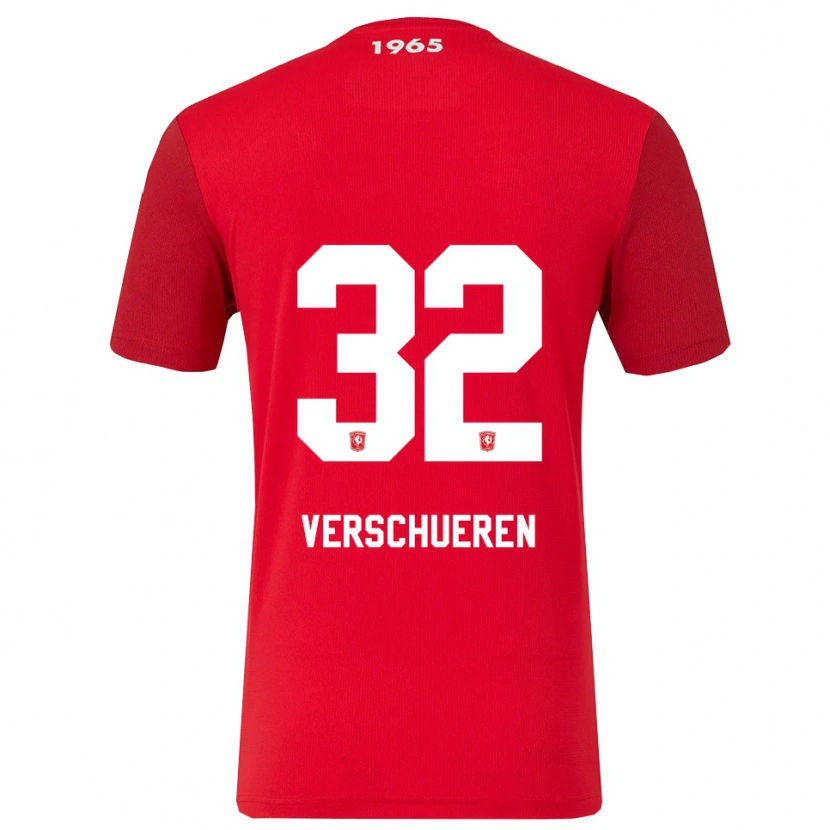 Danxen Mujer Camiseta Arno Verschueren #32 Rojo Blanco 1ª Equipación 2025/26 La Camisa