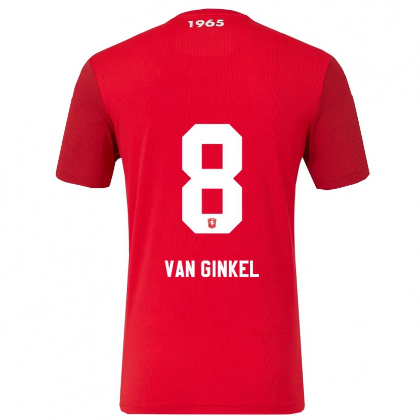 Danxen Mujer Camiseta Danique Van Ginkel #8 Rojo Blanco 1ª Equipación 2025/26 La Camisa