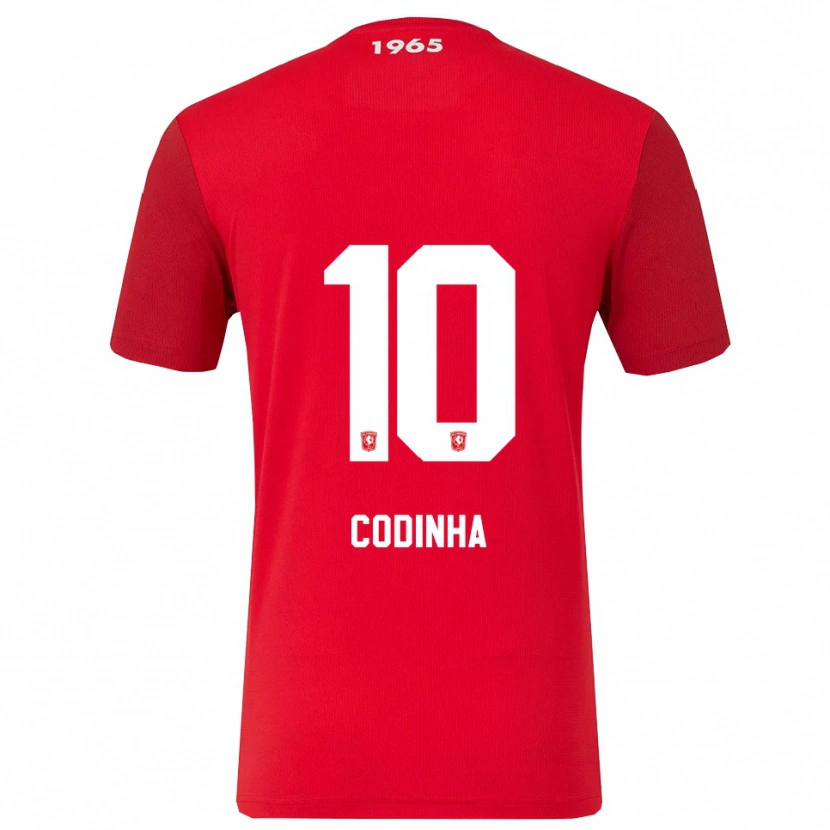 Danxen Mujer Camiseta Tiago Codinha #10 Rojo Blanco 1ª Equipación 2025/26 La Camisa