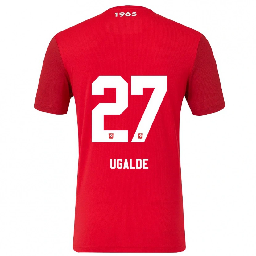 Danxen Mujer Camiseta Manfred Ugalde #27 Rojo Blanco 1ª Equipación 2025/26 La Camisa