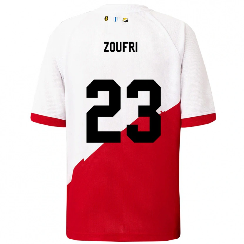 Danxen Mujer Camiseta Rayen Zoufri #23 Blanco Rojo 1ª Equipación 2025/26 La Camisa