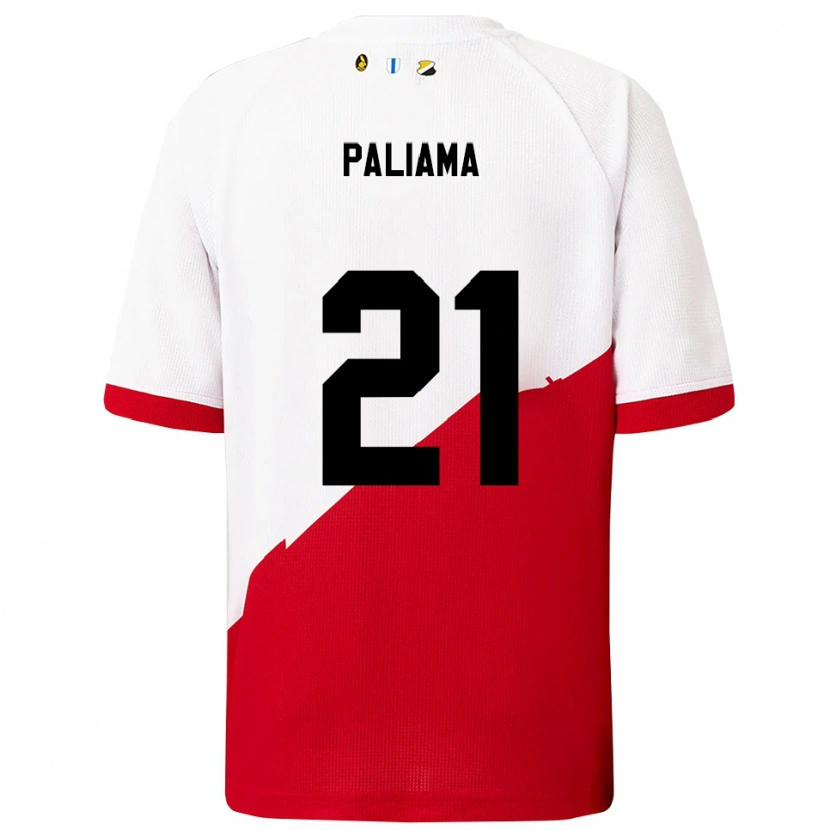 Danxen Mujer Camiseta Joni Paliama #21 Blanco Rojo 1ª Equipación 2025/26 La Camisa