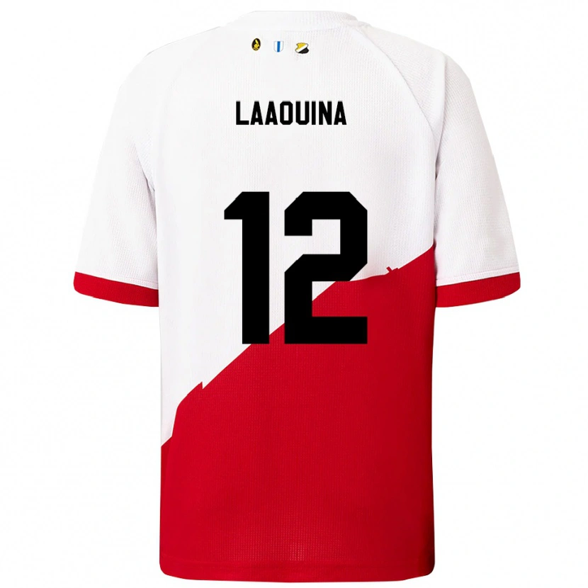 Danxen Mujer Camiseta Driss Laaouina #12 Blanco Rojo 1ª Equipación 2025/26 La Camisa