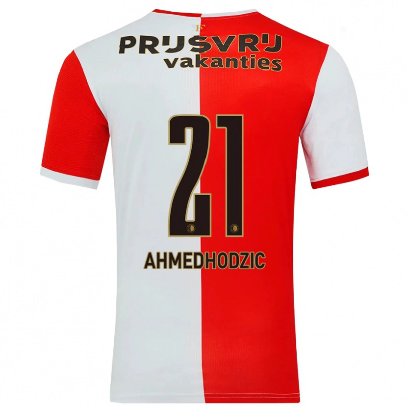 Danxen Mujer Camiseta Anel Ahmedhodzic #21 Rojo Blanco 1ª Equipación 2025/26 La Camisa