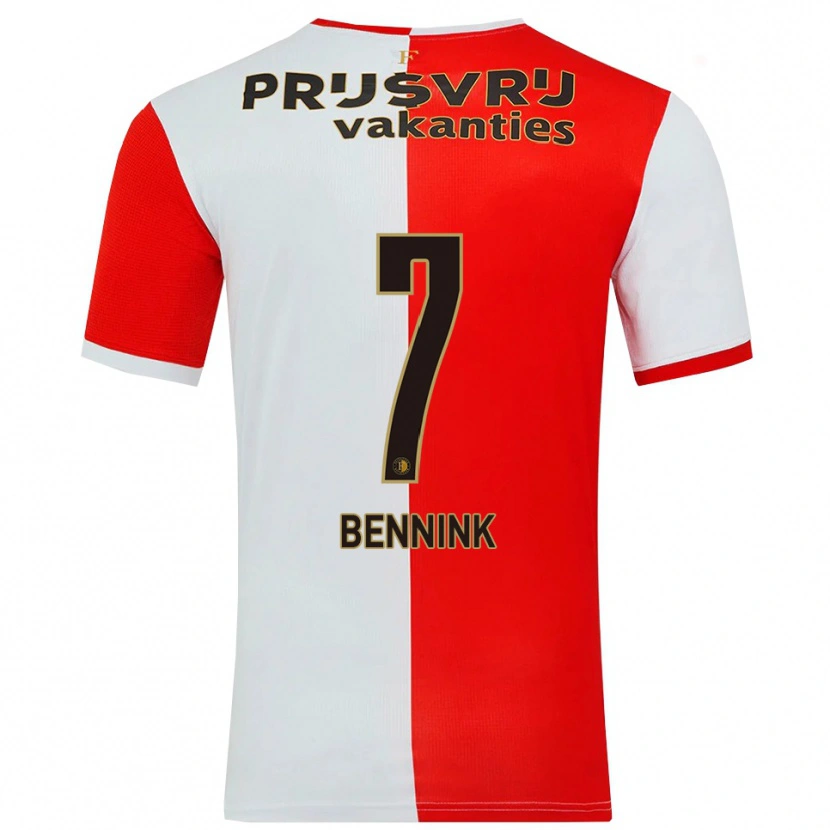 Danxen Mujer Camiseta Maxime Bennink #7 Rojo Blanco 1ª Equipación 2025/26 La Camisa