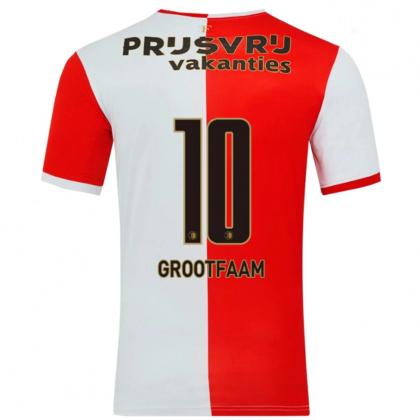 Danxen Mujer Camiseta Ilai Grootfaam #10 Rojo Blanco 1ª Equipación 2025/26 La Camisa