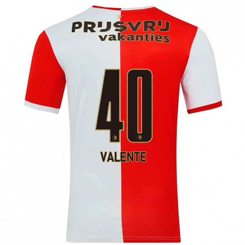 Danxen Mujer Camiseta Luciano Valente #40 Rojo Blanco 1ª Equipación 2025/26 La Camisa