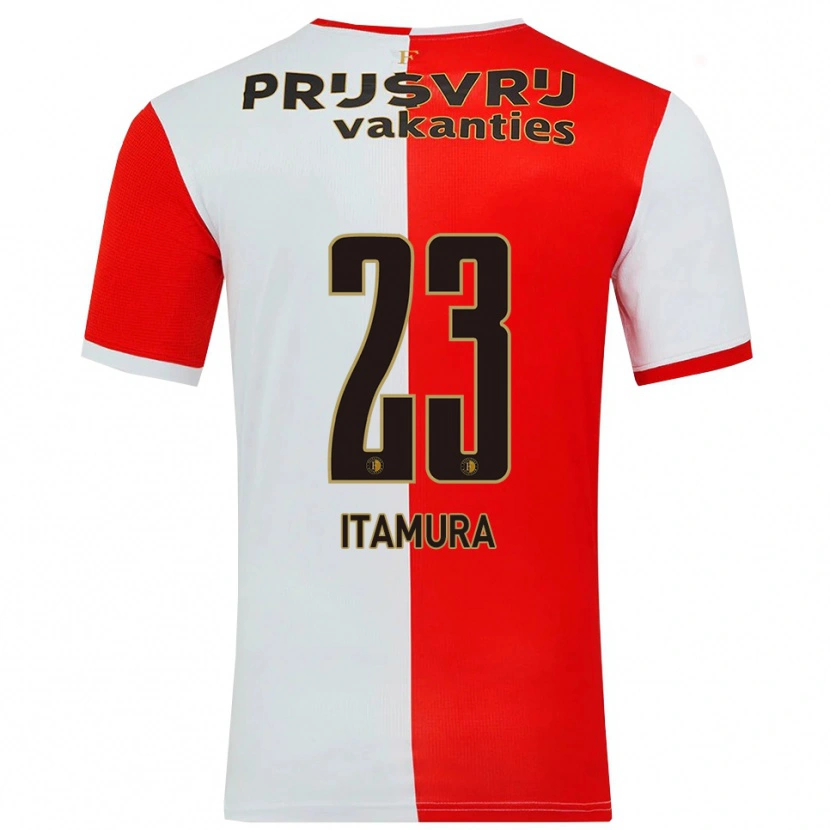 Danxen Mujer Camiseta Mao Itamura #23 Rojo Blanco 1ª Equipación 2025/26 La Camisa