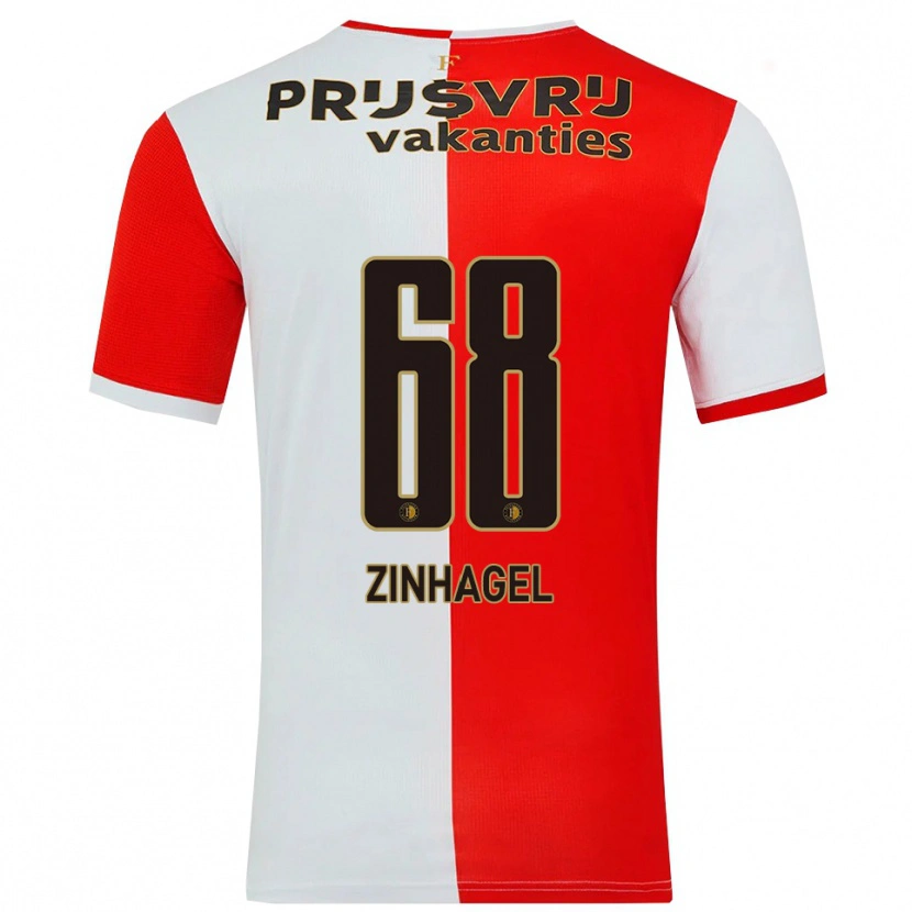 Danxen Mujer Camiseta Jivayno Zinhagel #68 Rojo Blanco 1ª Equipación 2025/26 La Camisa